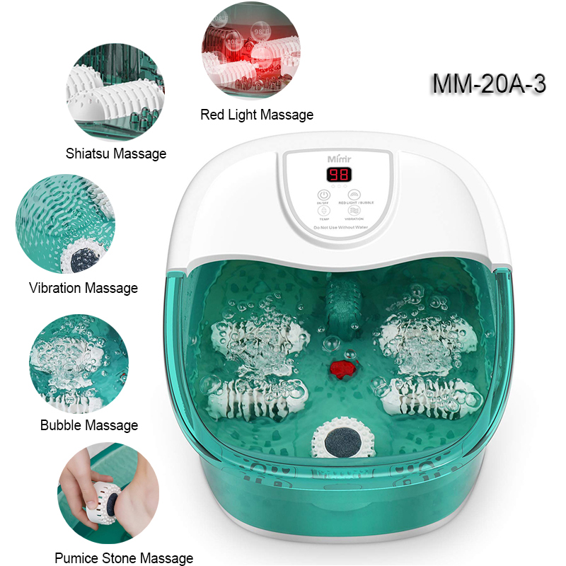 MM-20A-3 Pedes Spa Bath Massager cum Calore et Quattuor Large Massageti Rollers