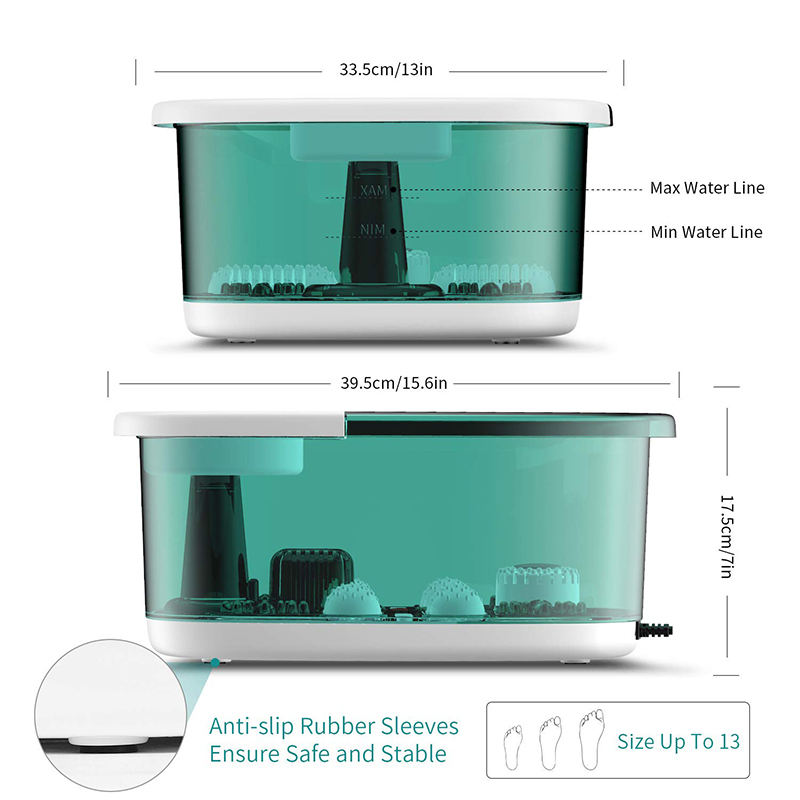MM-20A-3 Pedes Spa Bath Massager cum Calore et Quattuor Large Massageti Rollers