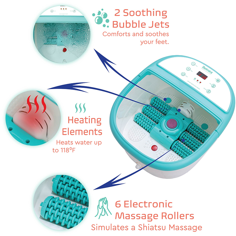 KY-888 Automatic Foot Spa Bath Massager with Oxygen Bubbles