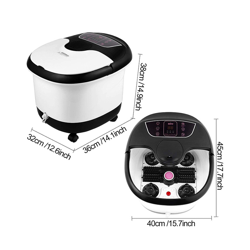 MM-18C Automatic Pedes Spa Bath Massager Cum 8pcs Massage Rollers et Pumice