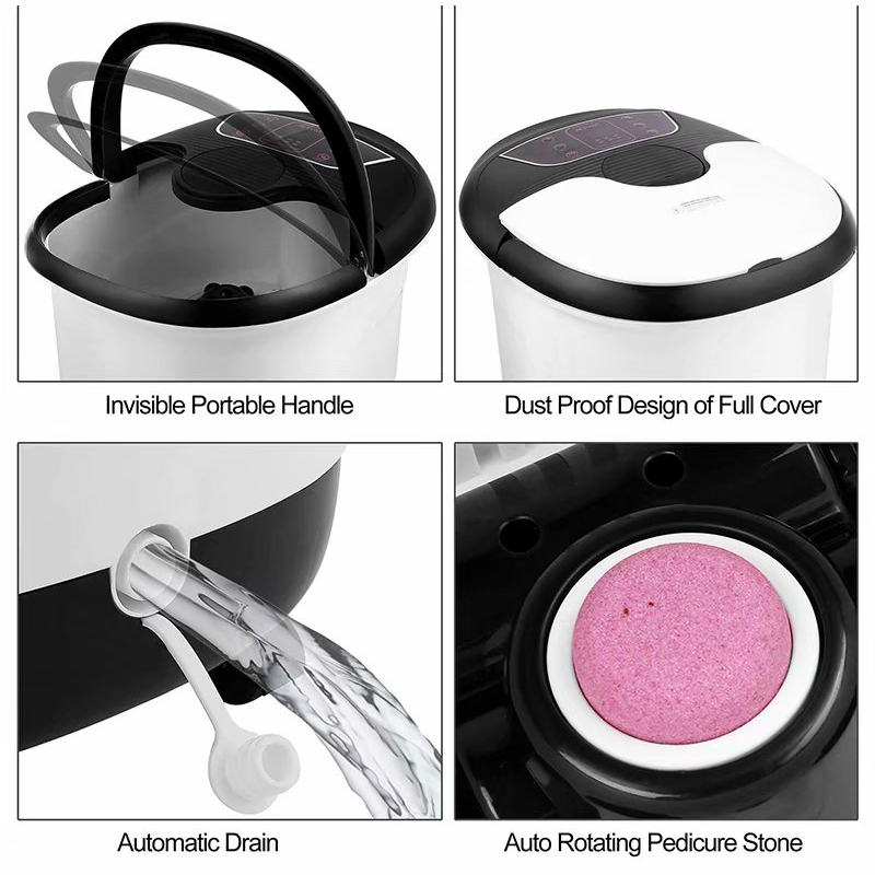 MM-18C Automatic Pedes Spa Bath Massager Cum 8pcs Massage Rollers et Pumice